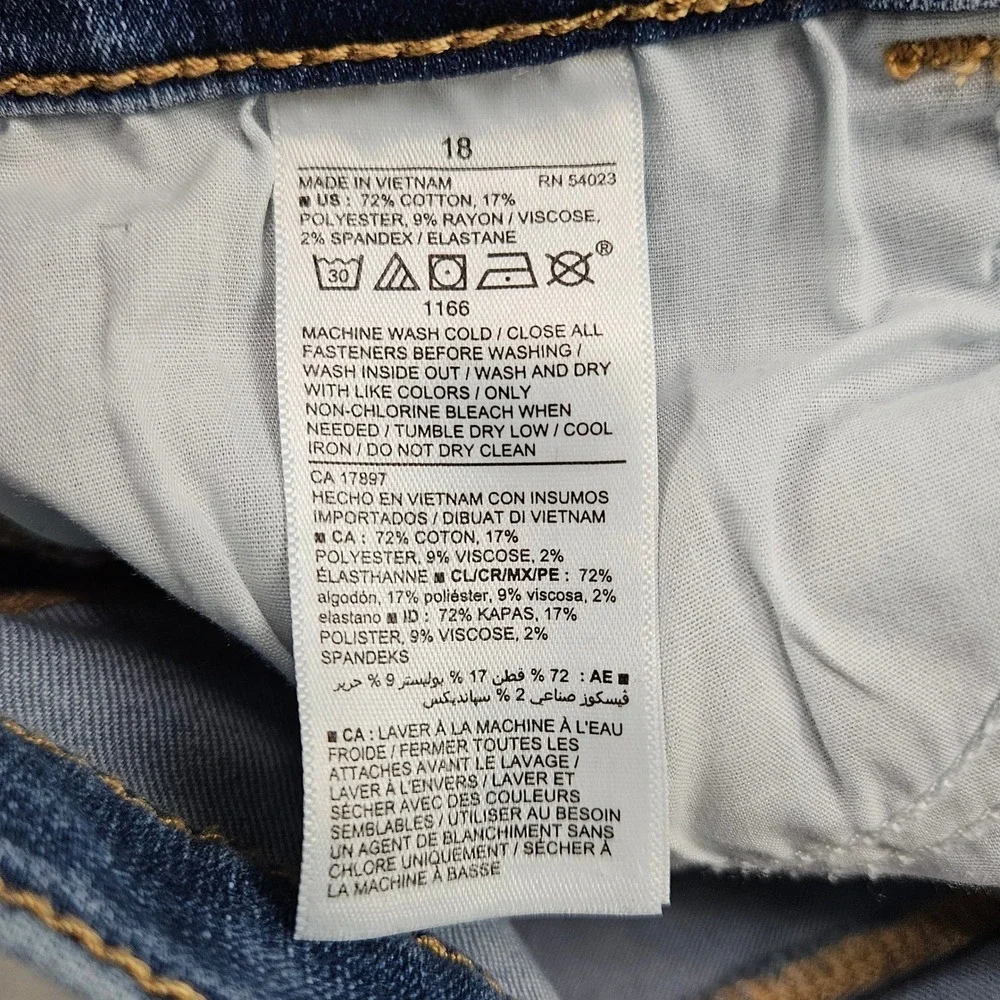 Old Navy Girls Size 18 Rockstar Super Skinny Jeggings High Rise Medium‎ Wash